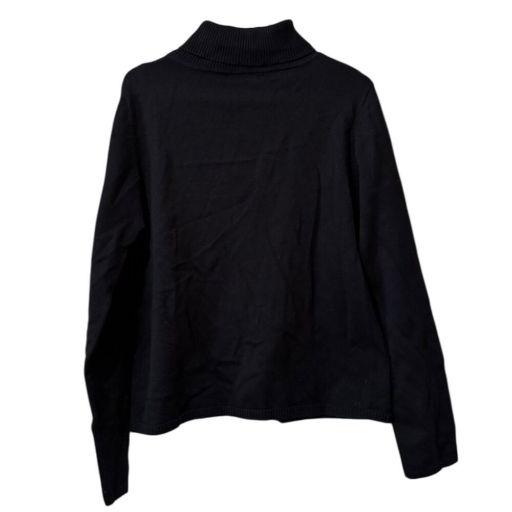 Christine Alexander Women’ Black Crew Neck Size Medium Gems Embellished Classic